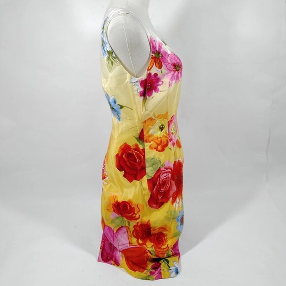 Fendi Multicolor Floral Mini Dress Sz 44 Made In Italy - Picture 4 of 12